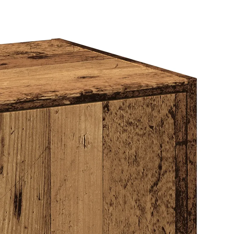 Armoire d'apothicaire vintage rangement pratique 40 x 41 x 144 cm en bois d'ingénierie vieux bois 02_0055665