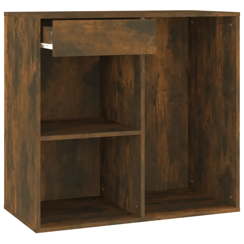 Armoire cosmétique moderne pratique rangement 80 x 40 x 75 cm en bois d'ingénierie chêne fumé 02_0048429