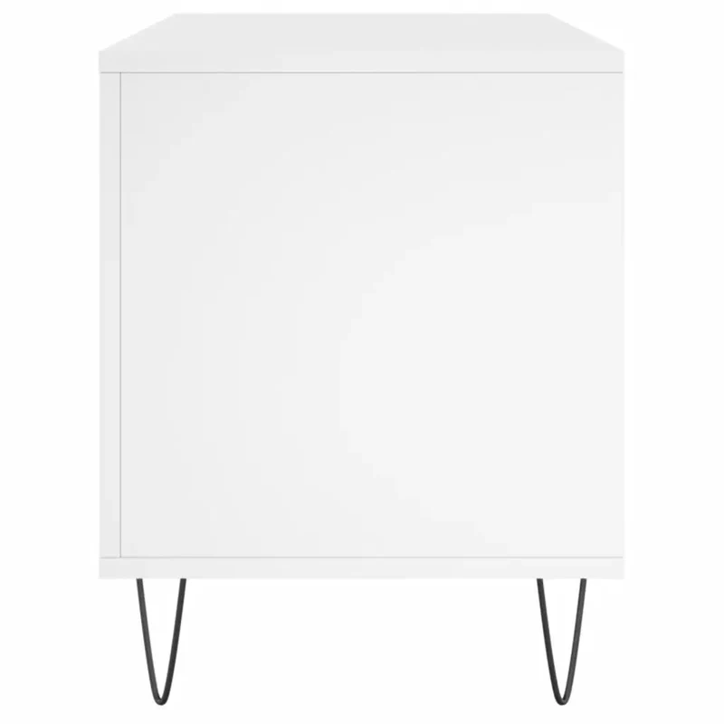 Armoire à disques classique pratique rangement 100 x 38 x 48 cm en bois d'ingénierie blanc 02_0049146