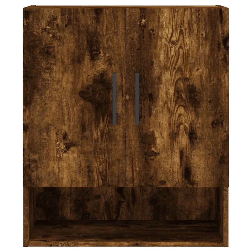 Armoire murale en bois d'ingénierie chêne fumé 60 x 31 x 70 cm espace de rangement pratique style contemporain 02_0048783