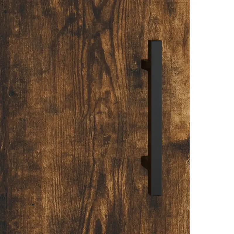 Armoire murale en bois d'ingénierie chêne fumé 60 x 31 x 70 cm espace de rangement pratique style contemporain 02_0048783