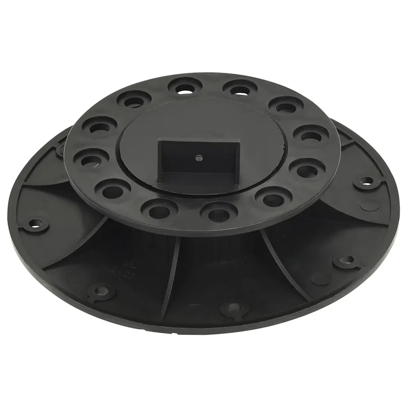 Lot de 10 pieds de terrasse réglables pour surface extérieure ajustable 60-88 mm en polypropylène noir 02_0046080