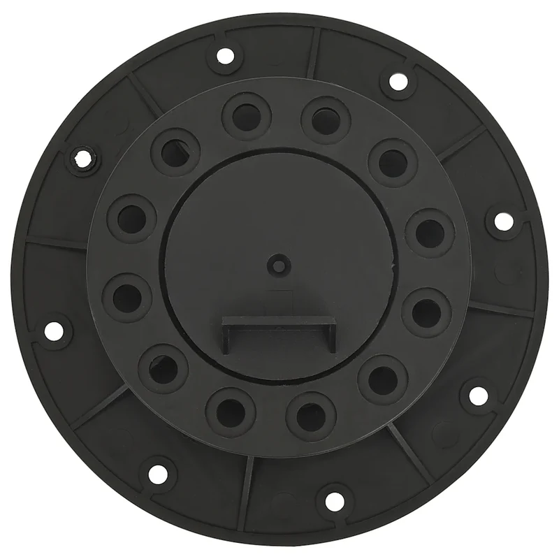 Lot de 10 pieds de terrasse réglables pour surface extérieure ajustable 60-88 mm en polypropylène noir 02_0046080