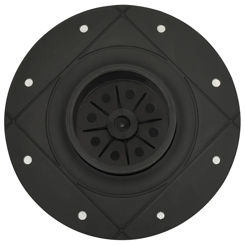 Lot de 10 pieds de terrasse réglables pour surface extérieure ajustable 60-88 mm en polypropylène noir 02_0046080
