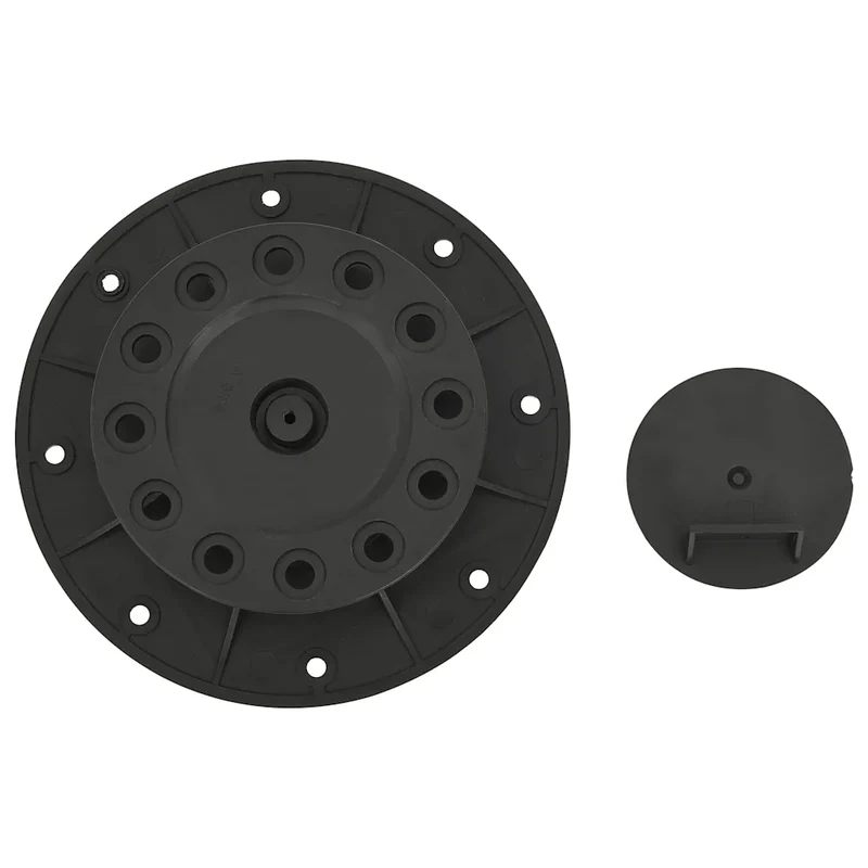 Lot de 10 pieds de terrasse réglables pour surface extérieure ajustable 60-88 mm en polypropylène noir 02_0046080