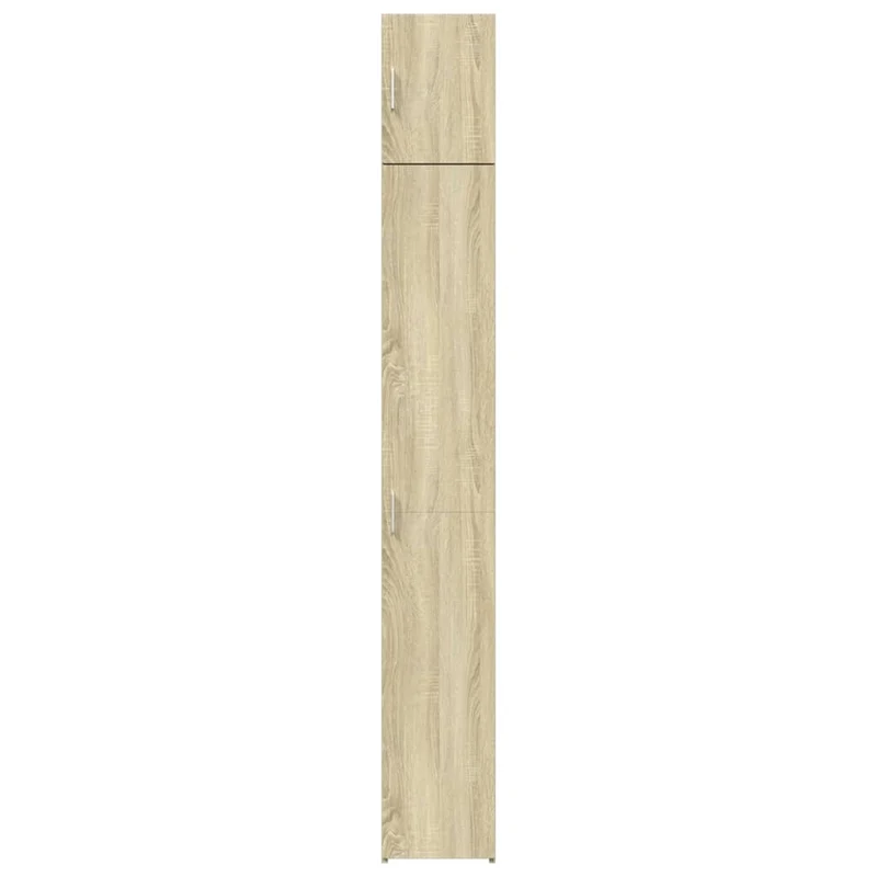Armoire de rangement mince 30 x 42,5 x 225 cm espace vertical 8 compartiments style contemporain en bois chêne sonoma 02_0055548