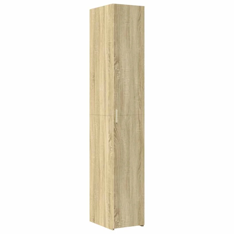 Armoire de rangement mince 30 x 42,5 x 225 cm espace vertical 8 compartiments style contemporain en bois chêne sonoma 02_0055548