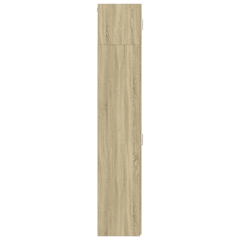 Armoire de rangement mince 30 x 42,5 x 225 cm espace vertical 8 compartiments style contemporain en bois chêne sonoma 02_0055548