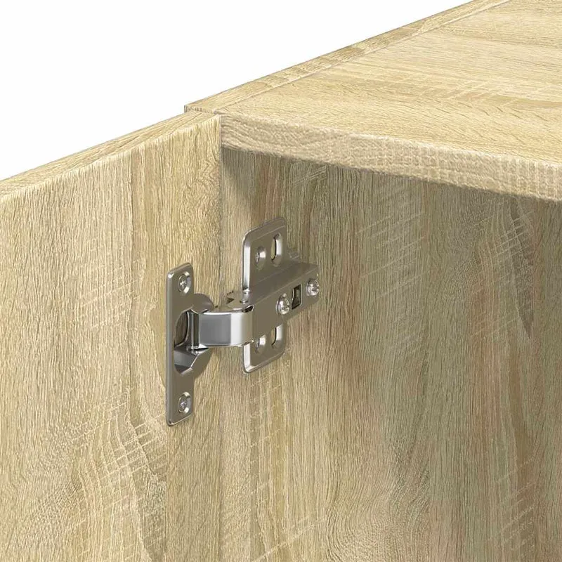 Armoire de rangement mince 30 x 42,5 x 225 cm espace vertical 8 compartiments style contemporain en bois chêne sonoma 02_0055548