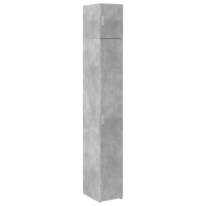 Armoire de rangement mince pour petits espaces 30 x 42,5 x 225 cm avec 8 compartiments style moderne en bois d'ingénierie gris béton 02_0055549