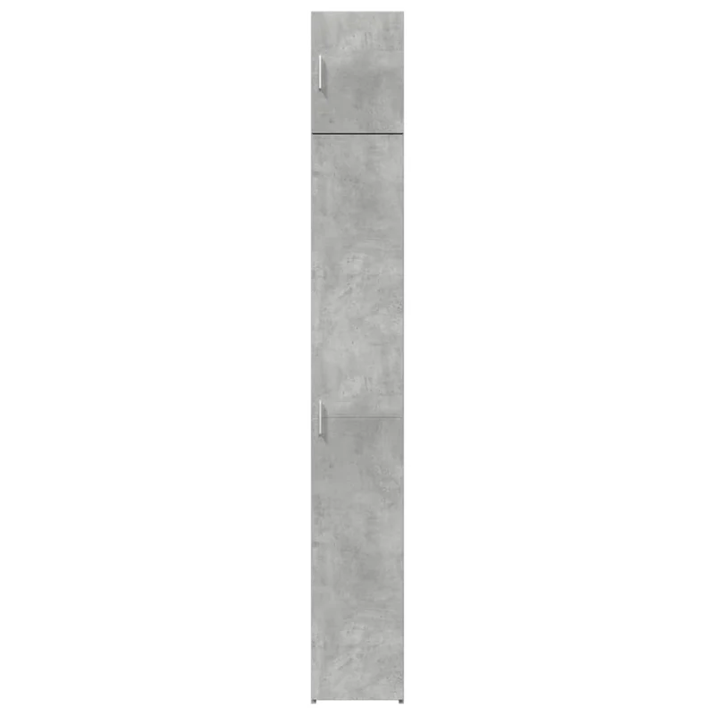 Armoire de rangement mince pour petits espaces 30 x 42,5 x 225 cm avec 8 compartiments style moderne en bois d'ingénierie gris béton 02_0055549