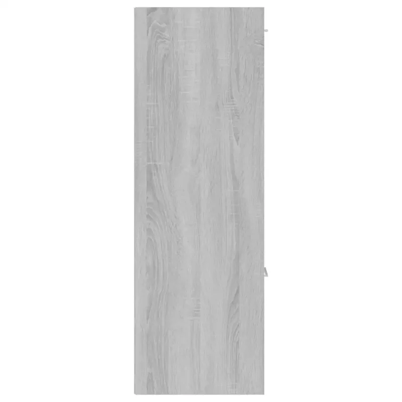 Armoire de rangement classique épurée 60 x 29 x 90 cm avec 3 compartiments déco salon en bois d'ingénierie gris 02_0048169