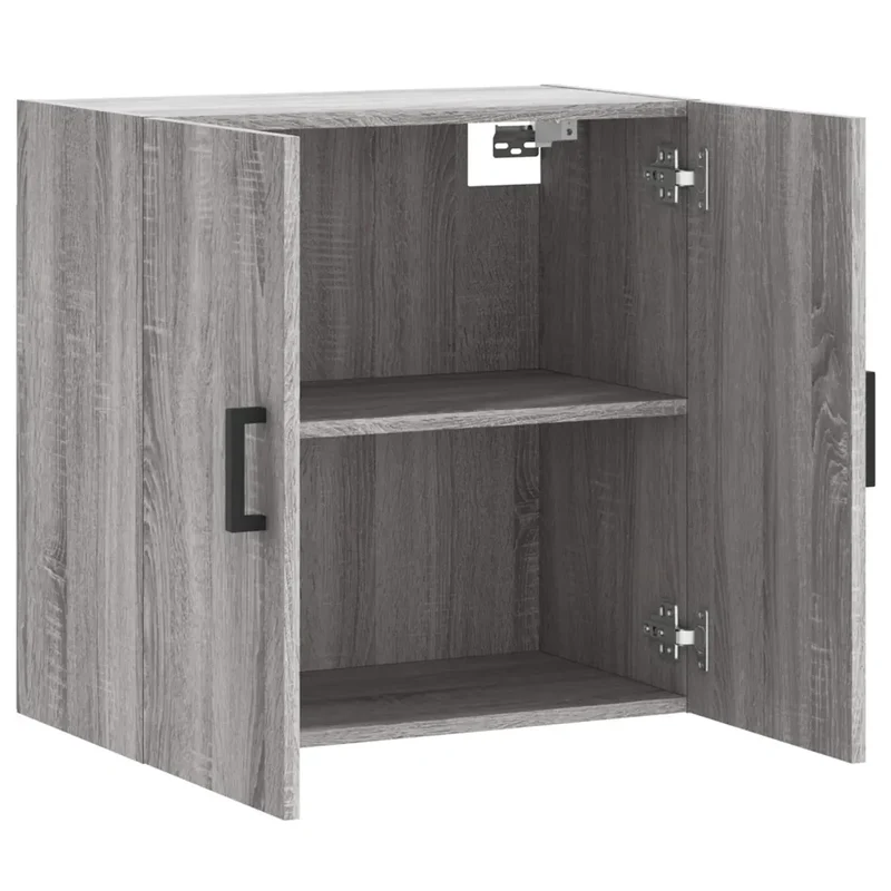 Armoire murale flottante moderne rangement pratique 60 x 31 x 60 cm en bois d'ingénierie gris 02_0048807