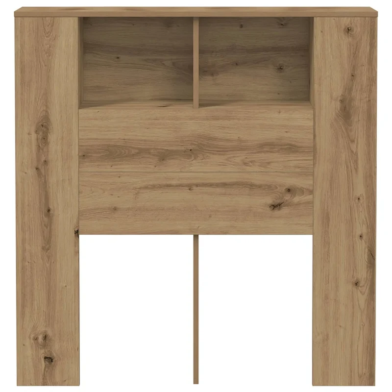 Armoire de tête de lit contemporaine avec rangement 100 x 18 x 102 cm en bois d'ingénierie chêne artisanal 02_0050965