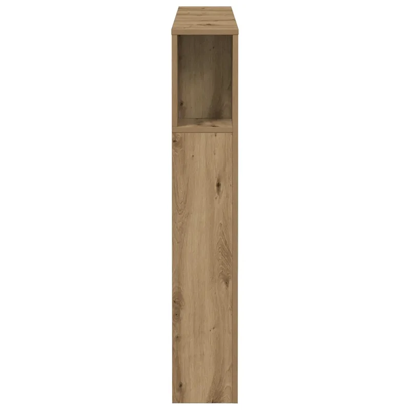 Armoire de tête de lit contemporaine avec rangement 100 x 18 x 102 cm en bois d'ingénierie chêne artisanal 02_0050965