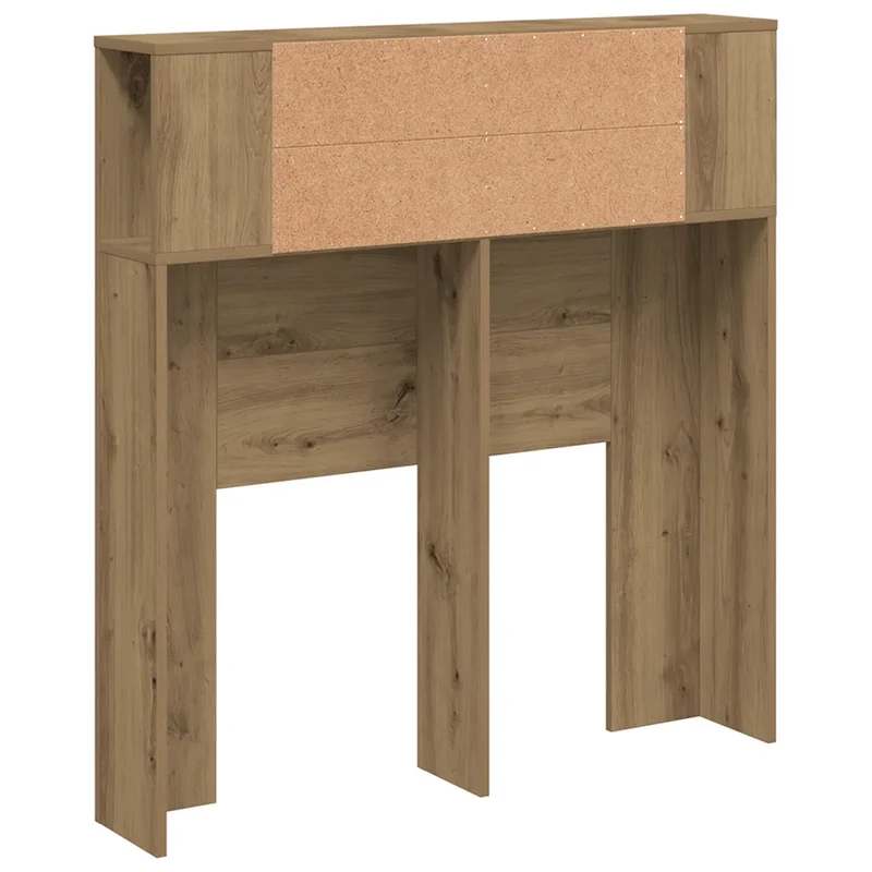 Armoire de tête de lit contemporaine avec rangement 100 x 18 x 102 cm en bois d'ingénierie chêne artisanal 02_0050965