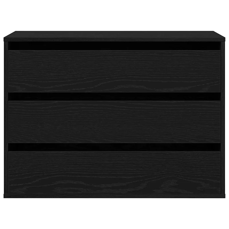 Armoire à tiroirs moderne rangement efficace 80 x 41 x 58 cm en bois d'ingénierie noir 02_0052156