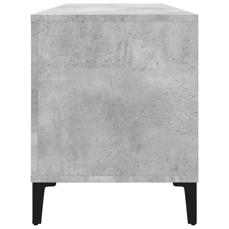 Armoire à disques multifonctionnelle salon 100 x 38 x 48 cm style industriel en bois d'ingénierie gris béton 02_0049225