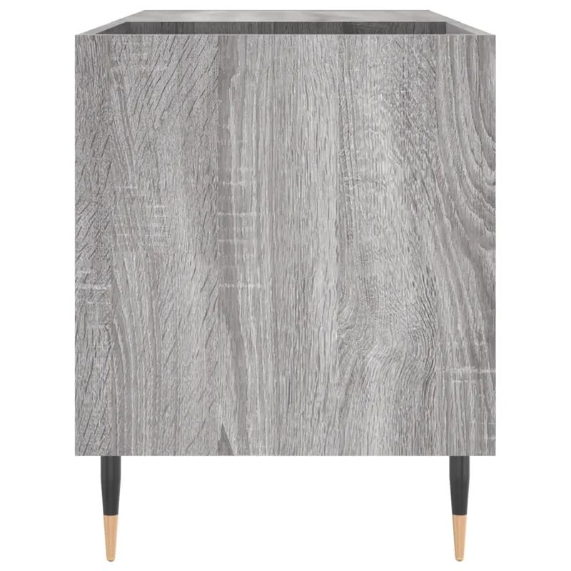 Armoire à disques classique avec espace de rangement 85 x 38 x 48 cm en bois d'ingénierie gris 02_0049106