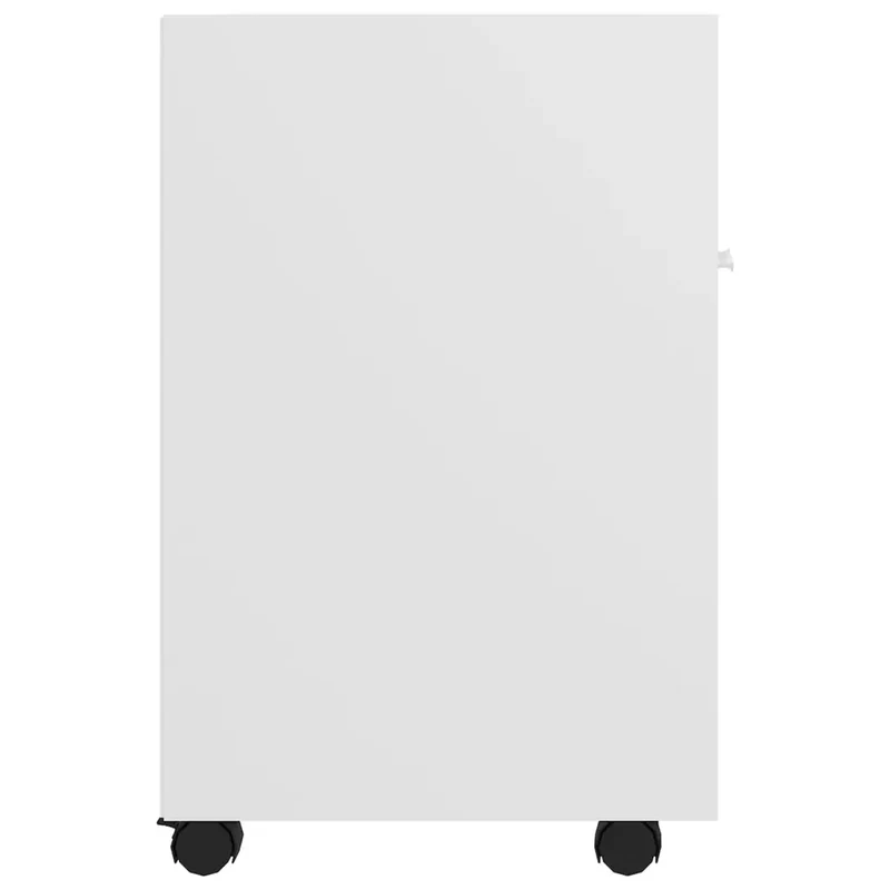 Armoire latérale sur roues pratique 33 x 38 x 60 cm pour rangement moderne en bois d'ingénierie blanc 02_0047774
