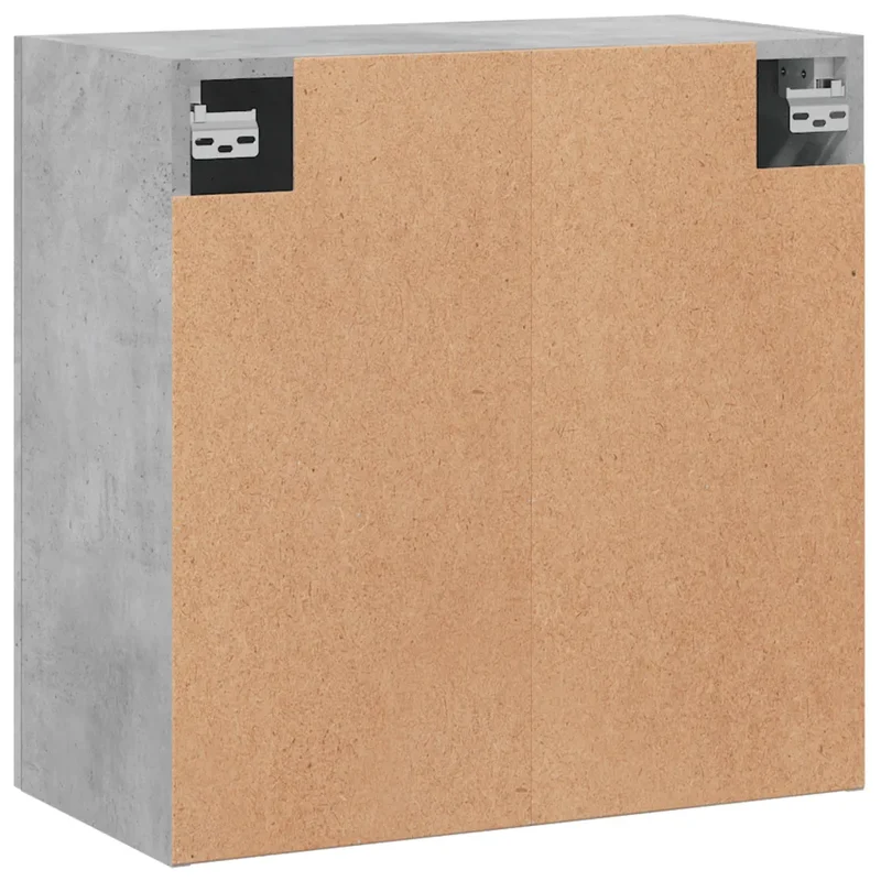 Armoire murale flottante fonctionnelle style moderne 60 x 31 x 60 cm en bois d'ingénierie gris béton 02_0048817