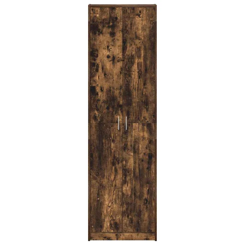 Armoire moderne en bois d'ingénierie chêne fumé 55 x 25 x 189 cm rangement spacieux design épuré 02_0055919