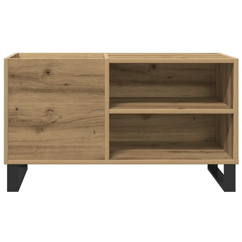 Armoire à disques classique pratique salon 84,5 x 38 x 48 cm en bois d'ingénierie chêne artisanal 02_0051125