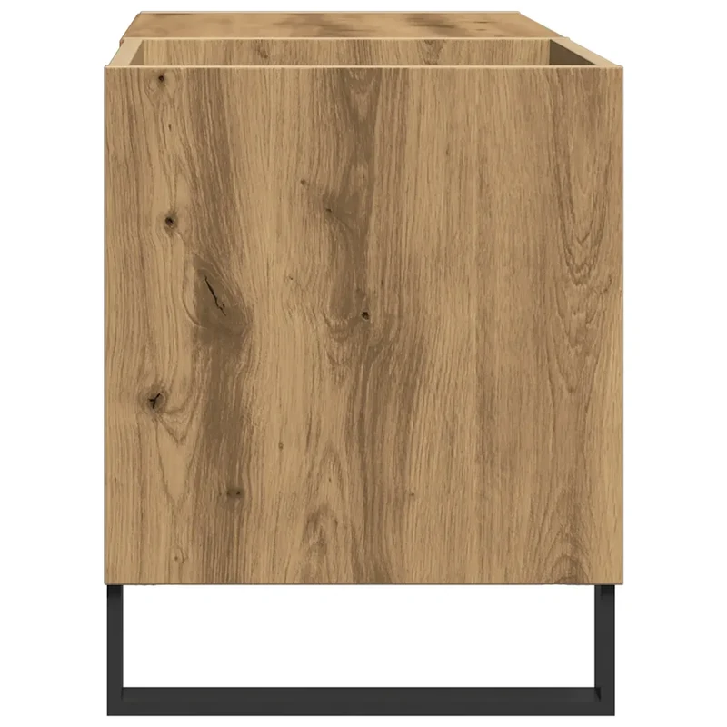Armoire à disques classique pratique salon 84,5 x 38 x 48 cm en bois d'ingénierie chêne artisanal 02_0051125