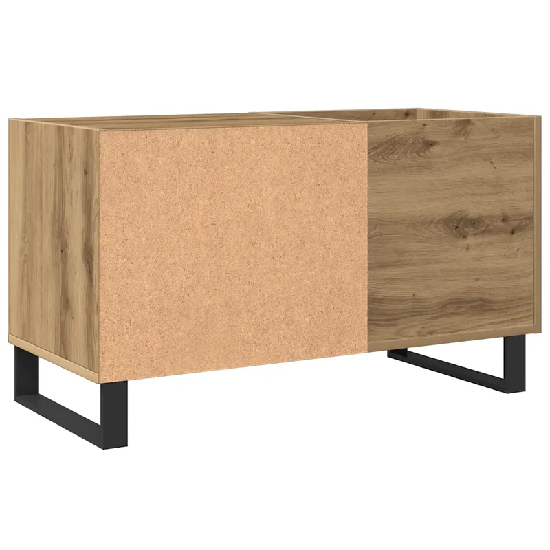 Armoire à disques classique pratique salon 84,5 x 38 x 48 cm en bois d'ingénierie chêne artisanal 02_0051125