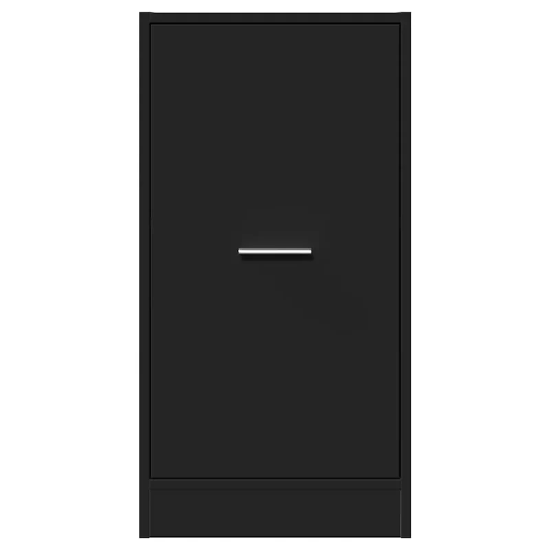 Armoire d'apothicaire multifonctionnelle noire 40 x 41 x 77,5 cm design classique en bois d'ingénierie noir 02_0050629