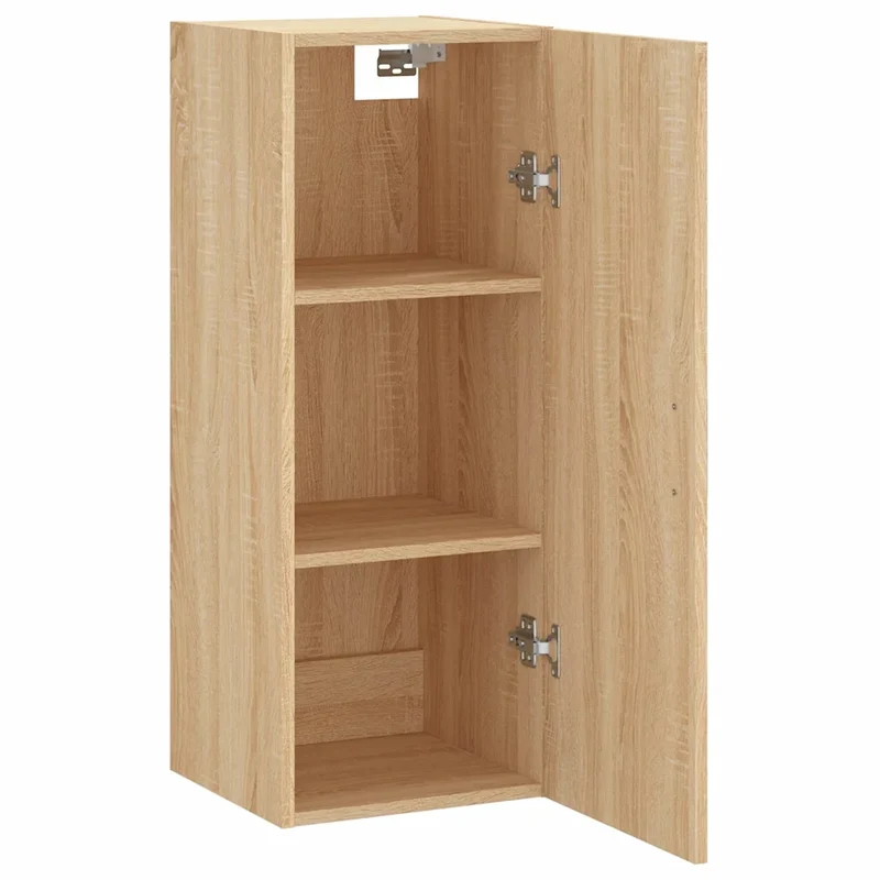 Armoire murale pratique design élégant 34,5 x 34 x 90 cm en bois d'ingénierie chêne sonoma 02_0048670