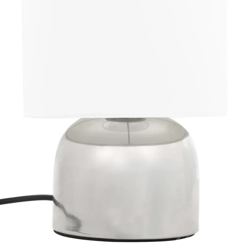 Lot de 2 lampes de table colonnaires modernes avec bouton tactile 16 x 25 cm en métal blanc 02_0046012