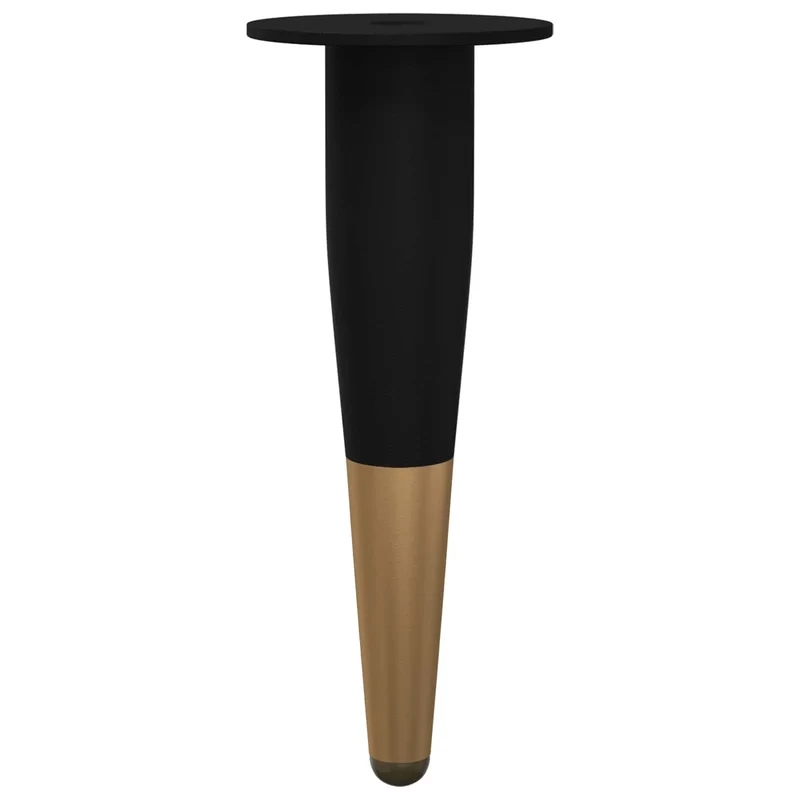 Lot de 2 pieds de meuble cylindriques modernes 40 x 40 x 98 mm en fer noir 02_0051989