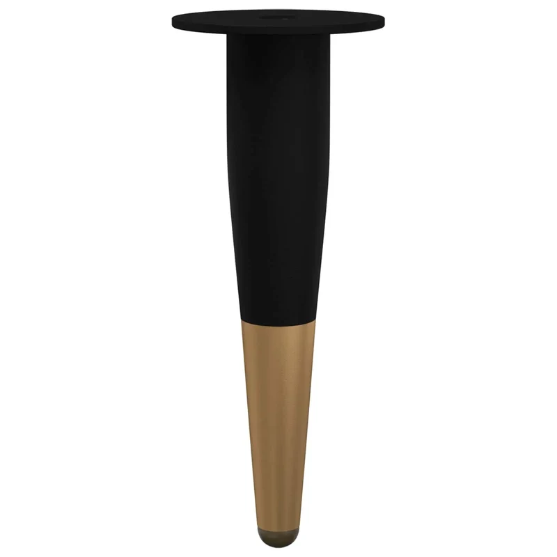 Lot de 2 pieds de meuble cylindriques modernes 40 x 40 x 98 mm en fer noir 02_0051989