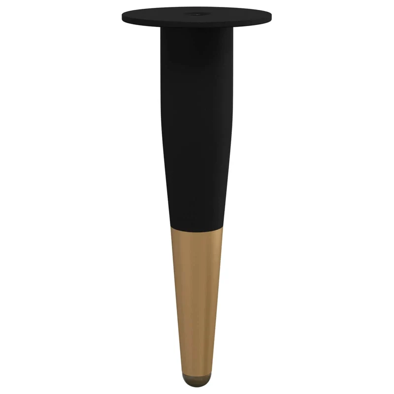 Lot de 12 pieds de meuble cylindriques design moderne salon bureau 40 x 40 x 98 mm en fer noir 02_0051990