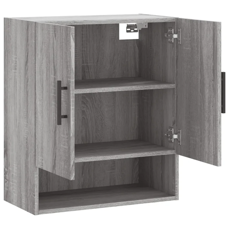 Armoire murale moderne 60 x 31 x 70 cm grand espace de rangement décoratif en bois d'ingénierie gris sonoma 02_0048784