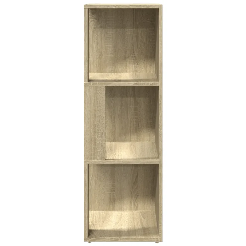 Armoire d'angle compacte 33 x 33 x 100 cm 3 compartiments élégante moderne en bois d'ingénierie chêne sonoma 02_0047970