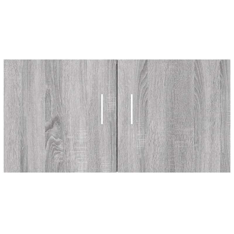 Armoire murale design moderne 80 x 39 x 40 cm rangement pratique en bois d'ingénierie gris 02_0048174