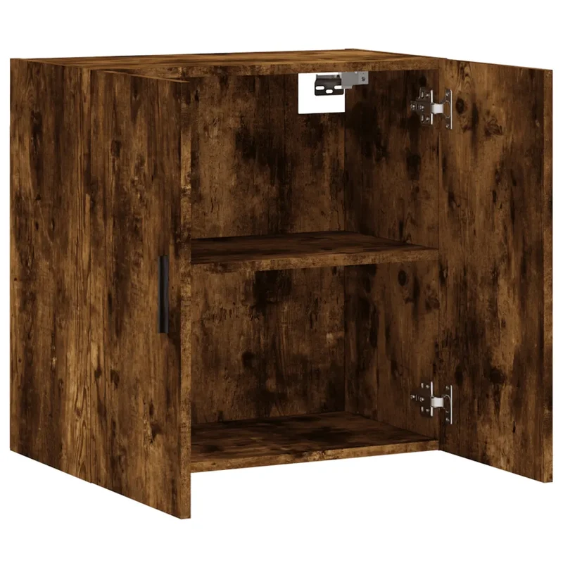 Armoire murale design pratique rangement moderne 60 x 31 x 60 cm en bois d'ingénierie chêne fumé 02_0048818