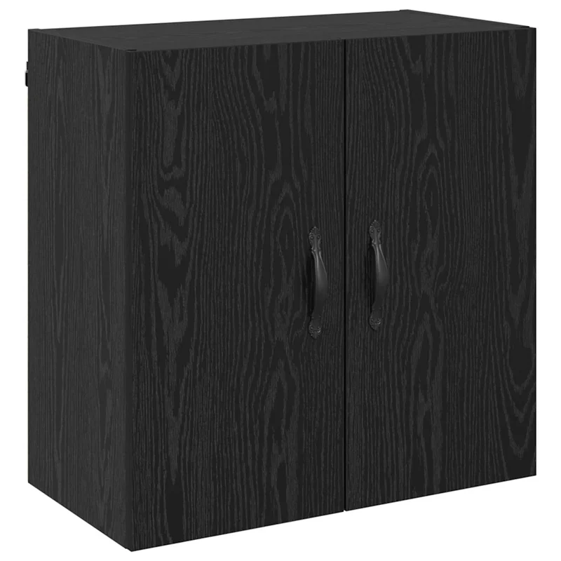 Armoire murale rectangulaire moderne rangement pratique 60 x 31 x 60 cm en bois d'ingénierie noir 02_0052493