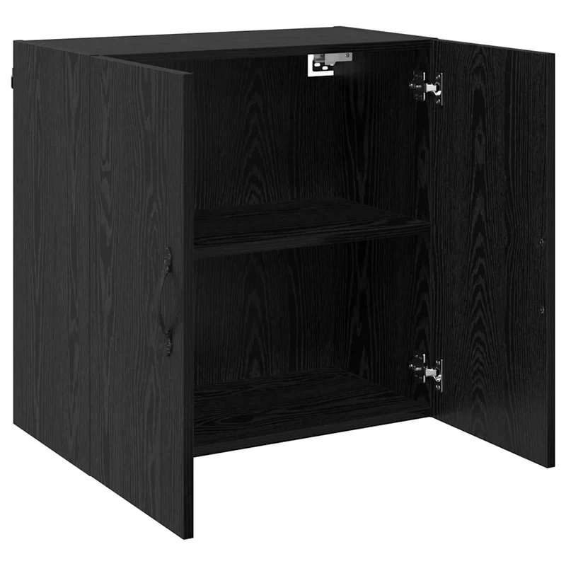 Armoire murale rectangulaire moderne rangement pratique 60 x 31 x 60 cm en bois d'ingénierie noir 02_0052493