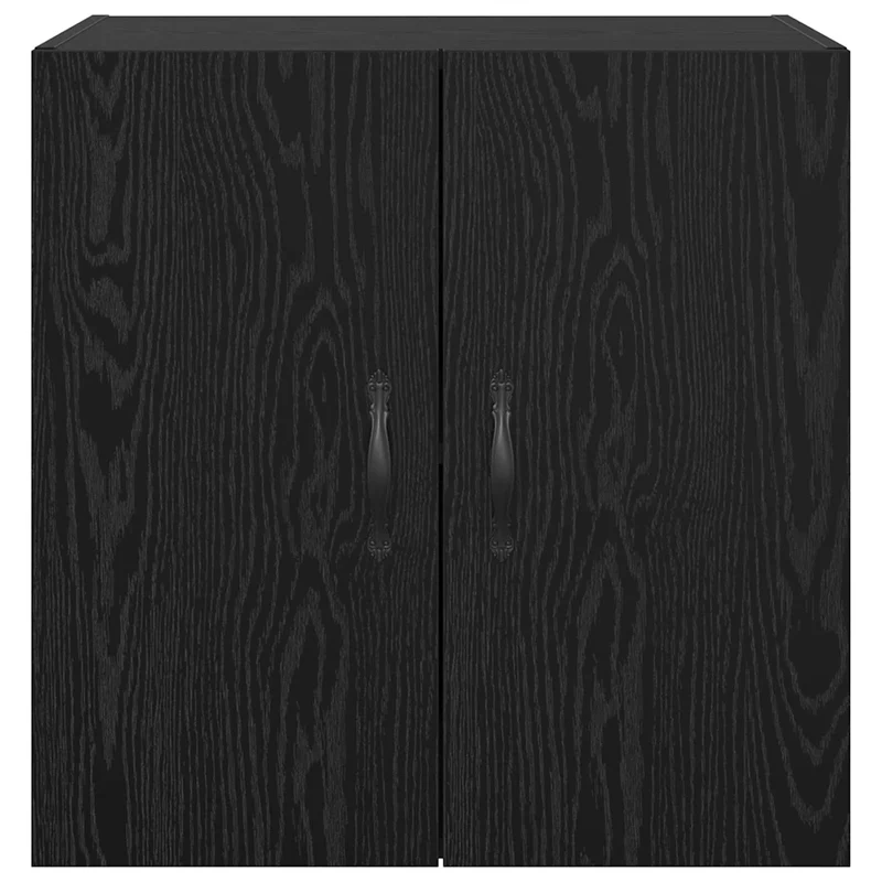 Armoire murale rectangulaire moderne rangement pratique 60 x 31 x 60 cm en bois d'ingénierie noir 02_0052493