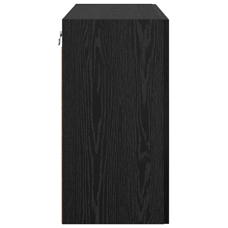 Armoire murale rectangulaire moderne rangement pratique 60 x 31 x 60 cm en bois d'ingénierie noir 02_0052493