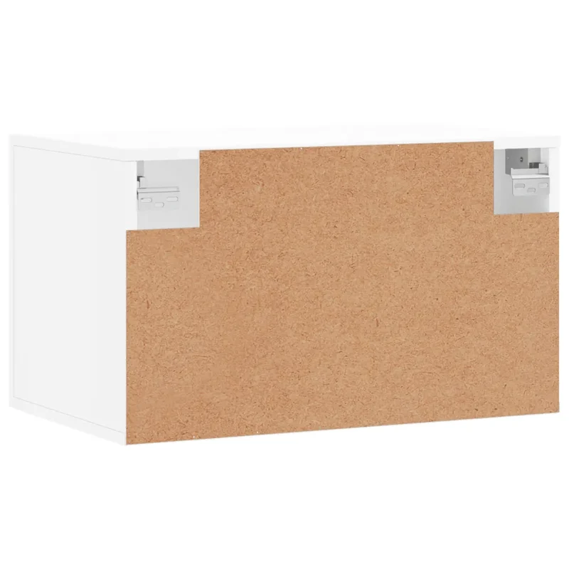 Armoire murale rangement décoratif moderne 60 x 36,5 x 35 cm en bois d'ingénierie blanc 02_0048838