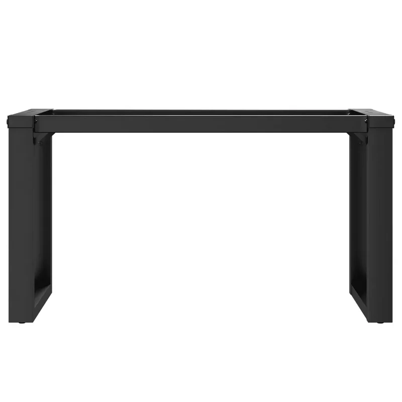 Pieds de table basse cadre en O 90 x 30 x 43 cm robustes design industriel en acier noir 02_0047220