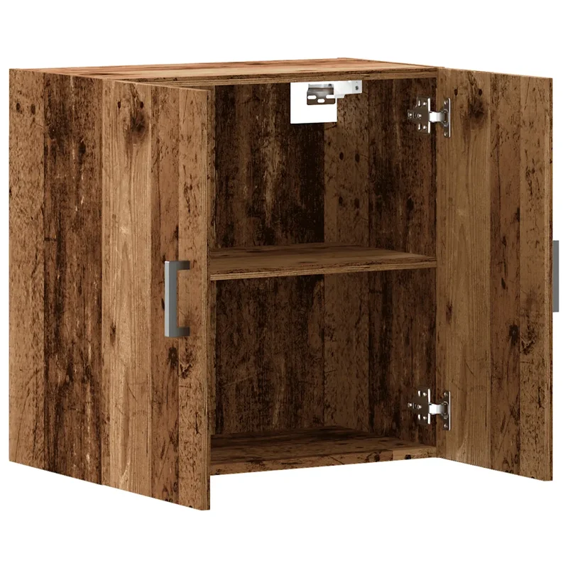Armoire murale flottante rangement pratique 60 x 31 x 60 cm en bois d'ingénierie vieux bois 02_0051136