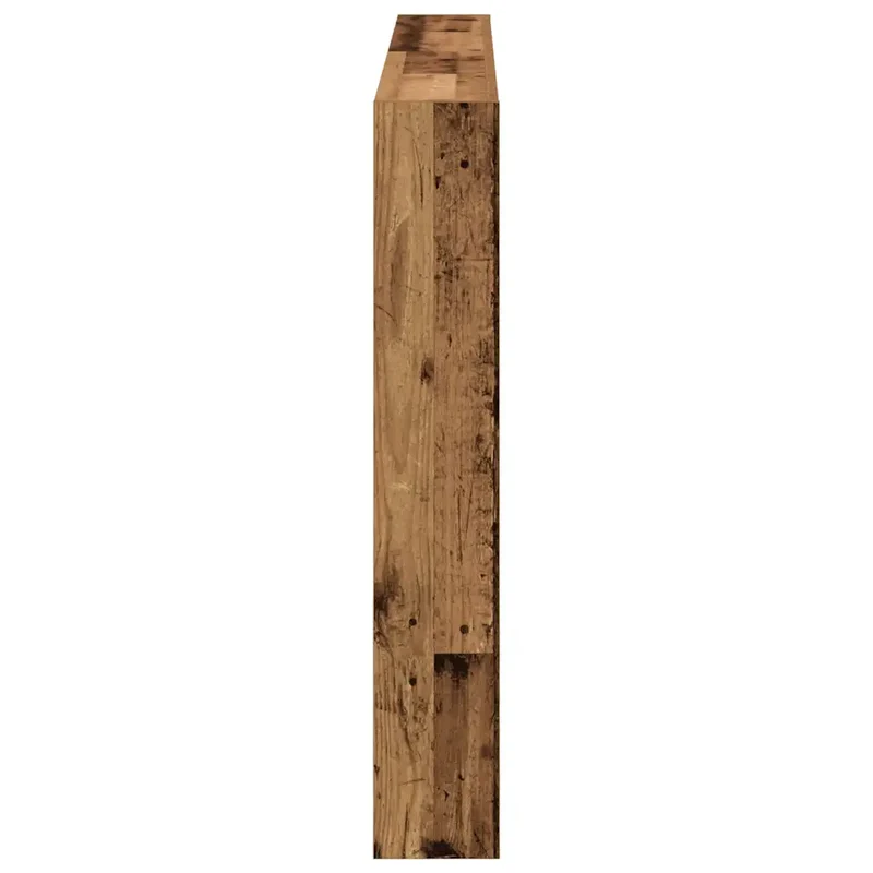 Armoire tête de lit vintage avec LED 160 x 17 x 102 cm rangement pratique design moderne en bois d'ingénierie vieux bois 02_0051947