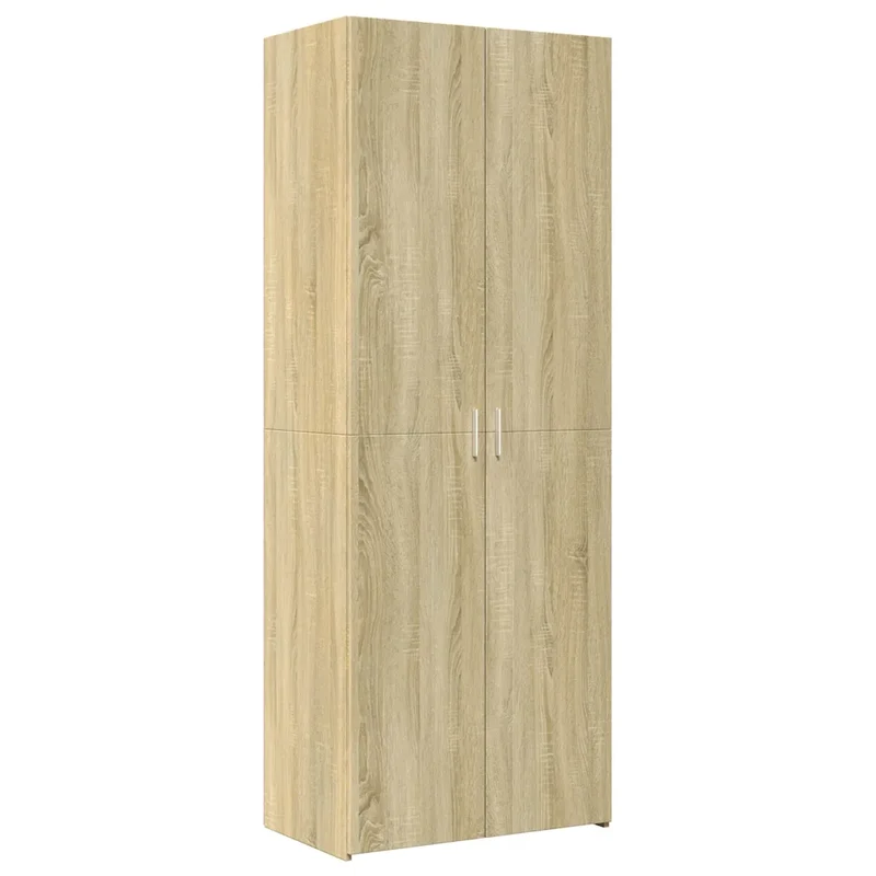 Armoire de rangement vertical moderne espace optimisation 70 x 42,5 x 225 cm en bois d'ingénierie chêne sonoma 02_0055582