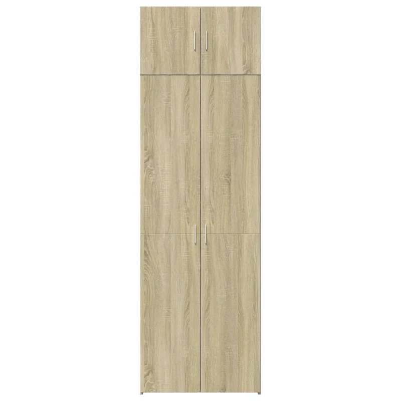 Armoire de rangement vertical moderne espace optimisation 70 x 42,5 x 225 cm en bois d'ingénierie chêne sonoma 02_0055582