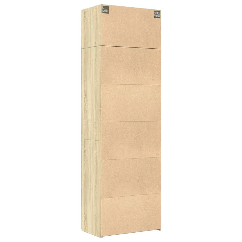Armoire de rangement vertical moderne espace optimisation 70 x 42,5 x 225 cm en bois d'ingénierie chêne sonoma 02_0055582